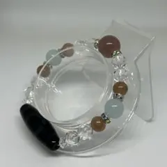 夏☆希少パワーストーン☆ 睡蓮花天珠 ブルーレース 水晶 アメジスト