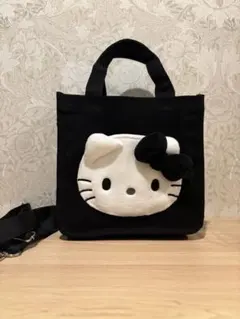 ハローキティ2WAYミニトートバッグ ブラック