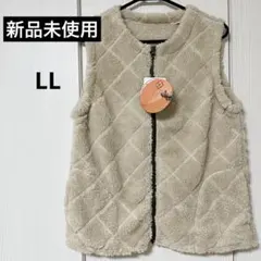 【新品未使用タグ付】フリースベスト　レディース　LL