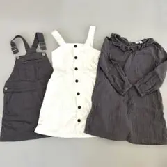 GU H&M ワンピース ジャンスカ 110 3点セット