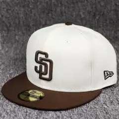 【新品未使用】SDパドレス NEWERA 59FIFTY ホワイト/ブラウン