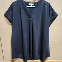 GLOBAL WORK　レディース　 Vネック 半袖カットソー　黒　M