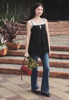 GU スリムフレアジーンズ L