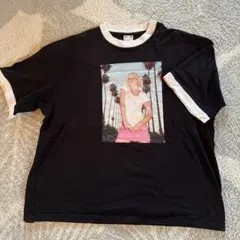 X-girl フォトプリント リンガーTシャツ ブラックのサムネイル