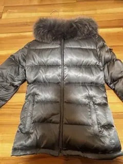 PRADA プラダ　グレー ダウンジャケット ファー付き　40
