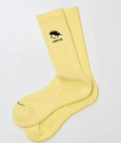 PURLFLES Towel like color socks -YELLOW-