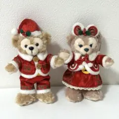 ダッフィー & シェリーメイ クリスマスぬいぐるみ