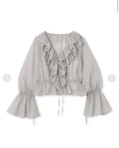 【SNIDEL】Sustainableボリュームフリルシアーブラウス