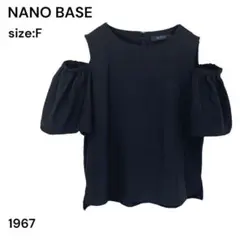 nano BASE ナノユニバース　シャツ　トップス　半袖　黒　おしゃれ　夏