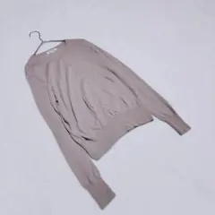 KN0532【ナチュラルビューティーベーシック】カーディガン【M】ウールベージュ