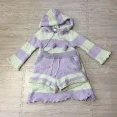 ジェラート・ピケ　七分袖ルームウェア　セットアップ　ストライプ