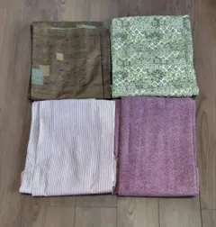 KS139小紋着物まとめて4点セット紬等正絹