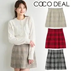 ツイードチェックミニスカート