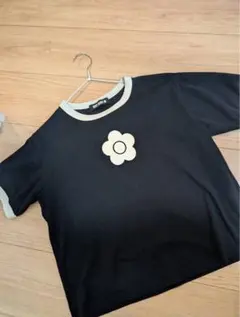 MARY QUANT ブラック 半袖Tシャツ