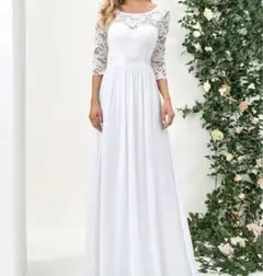 ウェディングドレス　ワンピース　前撮り　結婚パーティー