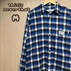 thisisneverthat ネルシャツ　Ｍ　ブルーのサムネイル