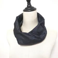 着物リメイク　新品反物大島紬（絹）ハンドメイド　スヌード　保温、保湿、日焼け防止
