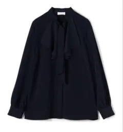 ボールジィ クリアデシン ボウタイブラウス ネイビー 長袖 36 S 中古・古着通販】BALLSEY (ボールジィ) クリアデシン フリルボウタイ
