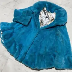 希少デザイン　激レア ファーコート 染めミンク　フレア　総柄 フリル 毛皮