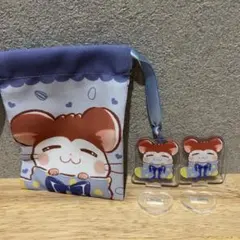 とっとこハム太郎　ねてるくん　巾着　アクスタ