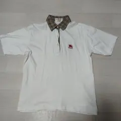 週末 価格★Burberrys 半袖ポロシャツ チェック柄襟