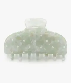 【新品】SNIDEL HOME パールヘアクリップ モスグリーンバンスクリップのサムネイル