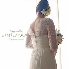 新品♡11号♡Vバック♡総レースブライダルボレロ♡ドレストッパー♡オフ/ホワイト