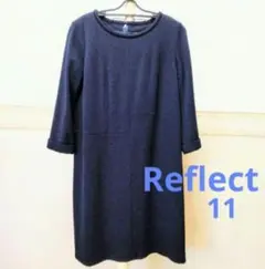 Reflect 七分袖 ワンピース ネイビー 11号のサムネイル