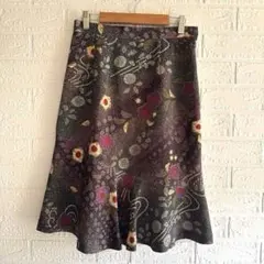 希少・和モダン✨️ハンドメイド【L相当】総柄 一点物 マーメイド／フレアスカート