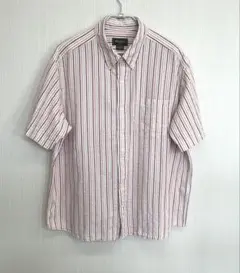 Eddie Bauer 半袖BDシャツ XL ストライプ コットンのサムネイル