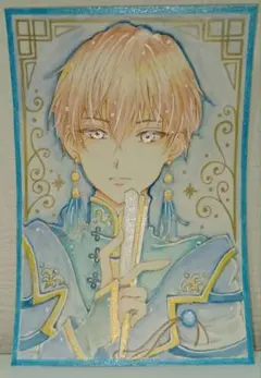 手描きオリジナルイラストアナログ「扇子」