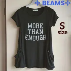 【BEAMS HEART】カットソー チュニック Sサイズ ブラック レディースのサムネイル