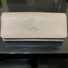 COACH ベージュ 長財布 ☆極美品 レディース