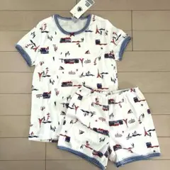 新品　プチバトー6ans半袖短パンプリントパジャマのサムネイル