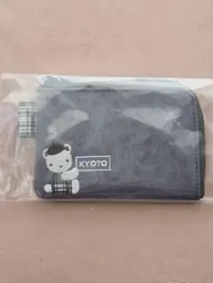 familiar クマ刺繍 カードケース ネイビー(ポーチ)