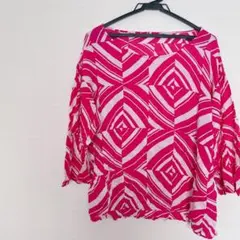 一点物❣️ ピンク ホワイト カラフルトップス チュニック