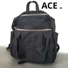 ◇極美品◇ACE. バックパック リュック ブラック 黒 ビジネス ナイロンのサムネイル