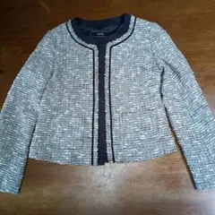 ESPIE ノーカラージャケット ブラック・ホワイト