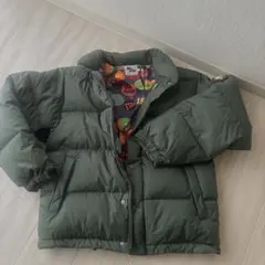 MIKI HOUSE ミキハウス ダウンジャケット S総柄裏地 美品 グリーン