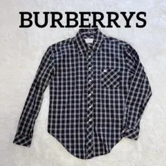 Burberry's チェック柄長袖シャツ　ホースロゴ