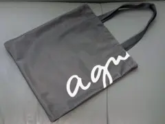 agnes b. アニエスベー トートバッグ グレー ナイロン