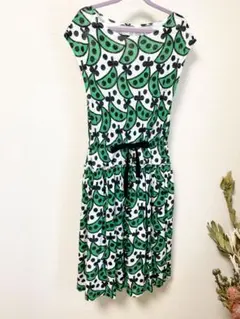 美品プープレ　お豆プリントワンピース