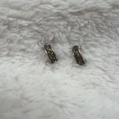 vintage フープシルバーピアス