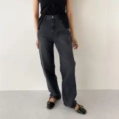 NUGU ant perfect fit jeans ブラック　デニム　ジーンズ