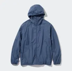 【UNIQLO】ポケッタブルUVカットパーカ/チェック【ブルーXS】