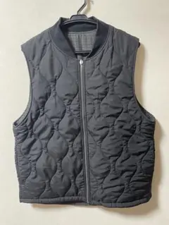 新品未使用GU　ヒートパデットチェックベスト Mグレー