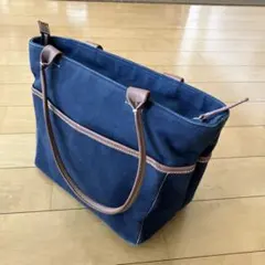 OLD GAP 90年代のキャンバスバッグ　ネイビーブルー　美品のサムネイル