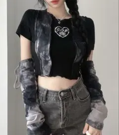 A'GEM/9x.komアームウォーマーセット クロップド丈半袖Tシャツ