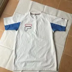 FILA ロゴ入り Tシャツ ホワイト/ブルー