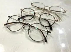 レディース眼鏡3点セットJINSメタルフレームLMF-16A/LMF18Sほか